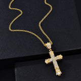 Kette mit Kristall Kreuz
