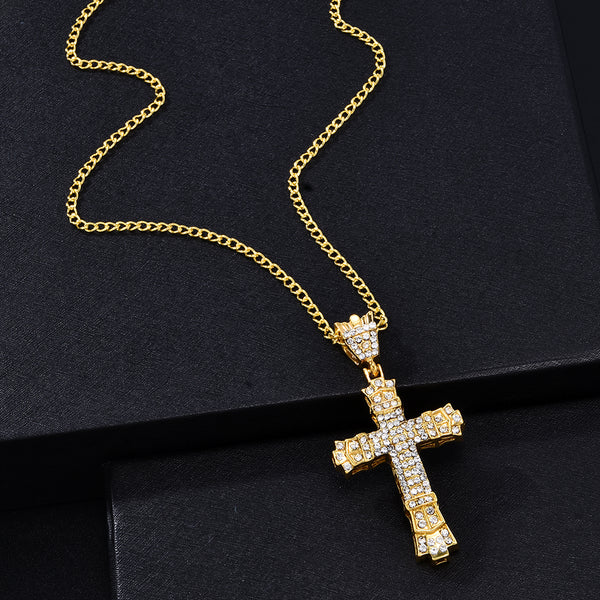 Kette mit Kristall Kreuz