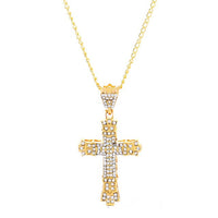 Kette mit Kristall Kreuz